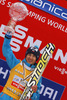 Kamil Stoch of Poland celebrates winning overall FIS Ski jumping World cup with his crystal globe after last race of Viessmann FIS ski jumping World cup season 2013-2014 in Planica, Slovenia. Last race of Viessmann FIS ski jumping World cup season 2013-2014 was held on Sunday, 23rd of March 2014 on HS139 ski jumping hill in Planica, Slovenia.
