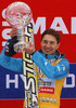 Kamil Stoch of Poland celebrates winning overall FIS Ski jumping World cup with his crystal globe after last race of Viessmann FIS ski jumping World cup season 2013-2014 in Planica, Slovenia. Last race of Viessmann FIS ski jumping World cup season 2013-2014 was held on Sunday, 23rd of March 2014 on HS139 ski jumping hill in Planica, Slovenia.
