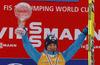 Kamil Stoch of Poland celebrates winning overall FIS Ski jumping World cup with his crystal globe after last race of Viessmann FIS ski jumping World cup season 2013-2014 in Planica, Slovenia. Last race of Viessmann FIS ski jumping World cup season 2013-2014 was held on Sunday, 23rd of March 2014 on HS139 ski jumping hill in Planica, Slovenia.
