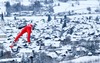 Daniel Wenig of Germany during practice Jump of 63 rd Four Hills Tournament of FIS Ski Jumping World Cup at the Schattenbergschanze, Oberstdorf, Germany on 2014/12/27.
