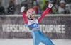 Stefan Kraft of Austria during Competition of 63 rd Four Hills Tournament of FIS Ski Jumping World Cup at Schattenbergschanze, Oberstdorf, GER on 2014/12/29.
