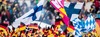 German and Finnish flags during Competition Round of 63rd Four Hills Tournament of FIS Ski Jumping World Cup at the Olympiaschanze, Garmisch Partenkirchen, Germany on 2015/01/01.
