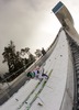 Peter Prevc of Slovenia during first practice jump during a training jump of 63rd Four Hills Tournament of FIS Ski Jumping World Cup at the Bergisel Schanze in Innsbruck, Austria on 2015/01/03. 
