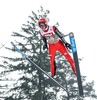 Richard Freitag of Germany during a training jump of 63rd Four Hills Tournament of FIS Ski Jumping World Cup at the Bergisel Schanze in Innsbruck, Austria on 2015/01/03. 
