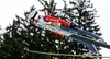 Simon Ammann of Switzerland during a training jump of 63rd Four Hills Tournament of FIS Ski Jumping World Cup at the Bergisel Schanze in Innsbruck, Austria on 2015/01/03. 
