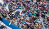 Peter Prevc of Slovenia soars trought the air during his Trial Jump for the 63rd Four Hills Tournament of FIS Ski Jumping World Cup at the Bergisel Schanze in Innsbruck, Austria on 2015/01/04.
