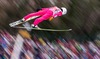 Kamil Stoch of Poland soars trought the air during his Trial Jump for the 63rd Four Hills Tournament of FIS Ski Jumping World Cup at the Bergisel Schanze in Innsbruck, Austria on 2015/01/04.
