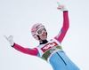 Michael Hayboeck of Austria reacts after his first competition Jump for the 63rd Four Hills Tournament of FIS Ski Jumping World Cup at the Bergisel Schanze in Innsbruck, Austria on 2015/01/04.
