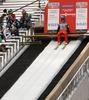 Jarkko Maeaettae of Finland on in run during trial round of  the 35th race of Viessmann FIS ski jumping World cup season 2014-2015 in Planica, Slovenia. Ski flying competition of Viessmann FIS ski jumping World cup season 2014-2015 was held on Friday, 20th of March 2015 on HS225 ski flying hill in Planica, Slovenia.
