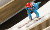 Stephan Leyhe of Germany on in run during trial round of  the 35th race of Viessmann FIS ski jumping World cup season 2014-2015 in Planica, Slovenia. Ski flying competition of Viessmann FIS ski jumping World cup season 2014-2015 was held on Friday, 20th of March 2015 on HS225 ski flying hill in Planica, Slovenia.
