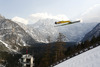 Jarkko Maeaettae of Finland soars through the air in first round of  the 35th race of Viessmann FIS ski jumping World cup season 2014-2015 in Planica, Slovenia. Ski flying competition of Viessmann FIS ski jumping World cup season 2014-2015 was held on Friday, 20th of March 2015 on HS225 ski flying hill in Planica, Slovenia.
