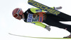 Third placed Stefan Kraft of Austria soars through the air in first round of  the 35th race of Viessmann FIS ski jumping World cup season 2014-2015 in Planica, Slovenia. Ski flying competition of Viessmann FIS ski jumping World cup season 2014-2015 was held on Friday, 20th of March 2015 on HS225 ski flying hill in Planica, Slovenia.
