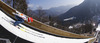 Markus Eisenbichler of Germany on inrun during trial round of  the team competition of Viessmann FIS ski jumping World cup season 2014-2015 in Planica, Slovenia. Ski flying team competition of Viessmann FIS ski jumping World cup season 2014-2015 was held on Saturday, 21st of March 2015 on HS225 ski flying hill in Planica, Slovenia.
