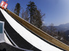 Janne Ahonen of Finland on inrun during trial round of  the team competition of Viessmann FIS ski jumping World cup season 2014-2015 in Planica, Slovenia. Ski flying team competition of Viessmann FIS ski jumping World cup season 2014-2015 was held on Saturday, 21st of March 2015 on HS225 ski flying hill in Planica, Slovenia.
