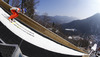 Janne Ahonen of Finland on inrun during trial round of  the team competition of Viessmann FIS ski jumping World cup season 2014-2015 in Planica, Slovenia. Ski flying team competition of Viessmann FIS ski jumping World cup season 2014-2015 was held on Saturday, 21st of March 2015 on HS225 ski flying hill in Planica, Slovenia.
