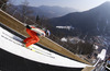 Janne Ahonen of Finland on inrun during trial round of  the team competition of Viessmann FIS ski jumping World cup season 2014-2015 in Planica, Slovenia. Ski flying team competition of Viessmann FIS ski jumping World cup season 2014-2015 was held on Saturday, 21st of March 2015 on HS225 ski flying hill in Planica, Slovenia.

