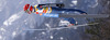 Richard Freitag of Germany soars through the air first round of  the team competition of Viessmann FIS ski jumping World cup season 2014-2015 in Planica, Slovenia. Ski flying team competition of Viessmann FIS ski jumping World cup season 2014-2015 was held on Saturday, 21st of March 2015 on HS225 ski flying hill in Planica, Slovenia.
