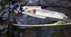 Harri Olli of Finland soars through the air first round of  the team competition of Viessmann FIS ski jumping World cup season 2014-2015 in Planica, Slovenia. Ski flying team competition of Viessmann FIS ski jumping World cup season 2014-2015 was held on Saturday, 21st of March 2015 on HS225 ski flying hill in Planica, Slovenia.
