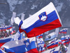Fans during team competition of Viessmann FIS ski jumping World cup season 2014-2015 in Planica, Slovenia. Ski flying team competition of Viessmann FIS ski jumping World cup season 2014-2015 was held on Saturday, 21st of March 2015 on HS225 ski flying hill in Planica, Slovenia.
