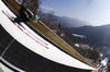 Jurij Tepes of Slovenia on inrun during trial round of  the team competition of Viessmann FIS ski jumping World cup season 2014-2015 in Planica, Slovenia. Ski flying team competition of Viessmann FIS ski jumping World cup season 2014-2015 was held on Saturday, 21st of March 2015 on HS225 ski flying hill in Planica, Slovenia.
