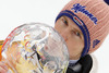 Winner Severin Freund of Germany celebrate his trophy for overall victory in the Viessmann FIS ski jumping World cup season 2014-2015 in Planica, Slovenia. Final competition of Viessmann FIS ski jumping World cup season 2014-2015 was held on Sunday, 22nd of March 2015 on HS225 ski flying hill in Planica, Slovenia.
