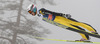 Gregor Deschwanden of Switzerland soars through the air during trial round of  the final competition of Viessmann FIS ski jumping World cup season 2014-2015 in Planica, Slovenia. Final competition of Viessmann FIS ski jumping World cup season 2014-2015 was held on Sunday, 22nd of March 2015 on HS225 ski flying hill in Planica, Slovenia.
