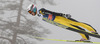 Gregor Deschwanden of Switzerland soars through the air during trial round of  the final competition of Viessmann FIS ski jumping World cup season 2014-2015 in Planica, Slovenia. Final competition of Viessmann FIS ski jumping World cup season 2014-2015 was held on Sunday, 22nd of March 2015 on HS225 ski flying hill in Planica, Slovenia.
