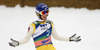 Lauri Asikainen of Finland reacts in outrun of the second round of  the final competition of Viessmann FIS ski jumping World cup season 2014-2015 in Planica, Slovenia. Final competition of Viessmann FIS ski jumping World cup season 2014-2015 was held on Sunday, 22nd of March 2015 on HS225 ski flying hill in Planica, Slovenia.
