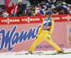 Jarkko Maeaettae of Finland reacts in outrun of the second round of  the final competition of Viessmann FIS ski jumping World cup season 2014-2015 in Planica, Slovenia. Final competition of Viessmann FIS ski jumping World cup season 2014-2015 was held on Sunday, 22nd of March 2015 on HS225 ski flying hill in Planica, Slovenia.
