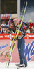 Overall World cup winner Severin Freund of Germany reacts in outrun of the second round of  the final competition of Viessmann FIS ski jumping World cup season 2014-2015 in Planica, Slovenia. Final competition of Viessmann FIS ski jumping World cup season 2014-2015 was held on Sunday, 22nd of March 2015 on HS225 ski flying hill in Planica, Slovenia.
