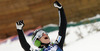 Race winner Jurij Tepes of Slovenia reacts in outrun of the second round of  the final competition of Viessmann FIS ski jumping World cup season 2014-2015 in Planica, Slovenia. Final competition of Viessmann FIS ski jumping World cup season 2014-2015 was held on Sunday, 22nd of March 2015 on HS225 ski flying hill in Planica, Slovenia.
