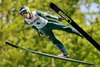 Jaka Hvala of Slovenia during the mens Large Hill Individual of FIS Ski Jumping Summer Grand Prix at the Adam Malysz Arena in Wisla, Poland on 2015/08/01.
