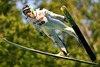 Robert Kranjec of Slovenia during the mens Large Hill Individual of FIS Ski Jumping Summer Grand Prix at the Adam Malysz Arena in Wisla, Poland on 2015/08/01.
