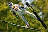 Nejc Dezman of Slovenia during the mens Large Hill Individual of FIS Ski Jumping Summer Grand Prix at the Adam Malysz Arena in Wisla, Poland on 2015/08/01.
