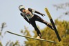 Michael Hayoeck of Austria during the mens Large Hill Individual of FIS Ski Jumping Summer Grand Prix at the Adam Malysz Arena in Wisla, Poland on 2015/08/01.
