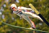 Stefan Kraft of Austria during the mens Large Hill Individual of FIS Ski Jumping Summer Grand Prix at the Adam Malysz Arena in Wisla, Poland on 2015/08/01.
