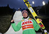 Severin Freund celebrate during the mens FIS Skijumping World Cup at the Vogtland Arena in Klingenthal, Germany on 2015/11/22.

