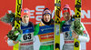 Kenneth Gangnes of Norway, Severin Freund of Germany, Andreas Stjernen of Norway during Mens Skijumping Competition of FIS Skijumping World Cup at the Lysgards Hill, Lillehammer, Norway on 2015/12/05.
