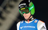 Peter Prevc of Slovenia reacts after 2nd Jump of Mens Skijumping Competition of FIS Skijumping World Cup at the Lysgards Hill, Lillehammer, Norway on 2015/12/06.
