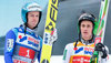 v.l.: Michael Hayboeck (AUT), Peter Prevc (SLO) // Peter Prevc of Slovenia during his Competition Jump of Four Hills Tournament of FIS Ski Jumping World Cup at the Bergisel Schanze, Innsbruck, Austria on 2016/01/03.
