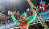Winner Peter Prevc of Slovenia celebrate with the overall trophy after the podium of the Four Hills Tournament of FIS Ski Jumping World Cup at the Paul Ausserleitner Schanze in Bischofshofen, Austria on 2016/01/06.
