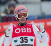 Stefan Kraft of Austria during his 2nd Round Jump of FIS Ski Flying World Championships at the Kulm, Bad Mitterndorf, Austria on 2016/01/15.
