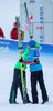 Gold medalist Peter Prevc of Slovenia celebrate,  bronze medalist Stefan Kraft of Austria at the Medal Award Ceremony of FIS Ski Flying World Championships at the Kulm, Bad Mitterndorf, Austria on 2016/01/16.
