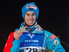 Bronze medalist Stefan Kraft of Austria celebrate at the Medal Award Ceremony of FIS Ski Flying World Championships at the Kulm, Bad Mitterndorf, Austria on 2016/01/16.
