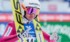 Simon Ammann of Switzerland reacts after his Final Jump of FIS Ski Flying World Championships at the Kulm in Bad Mitterndorf, Austria on 2016/01/16.
