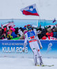 Robert Kranjec of Slovenia reacts after his Final Jump of FIS Ski Flying World Championships at the Kulm, Bad Mitterndorf, Austria on 2016/01/16.

