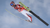 Stefan Kraft of Austria during ski flying team competition of the FIS ski jumping World cup in Planica, Slovenia. Ski flying team competition of FIS Ski jumping World cup in Planica, Slovenia, was held on Saturday, 25th of March 2017.
