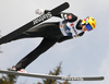 Alva Thors of Finland soars through the air during women nordic combined race of FIS Nordic skiing World Championships 2023 in Planica, Slovenia. women nordic combined race  of FIS Nordic skiing World Championships 2023 were held in Planica Nordic Center in Planica, Slovenia, on Friday, 24th of February 2023.