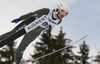 Annika Malacinski of USA soars through the air during women nordic combined race of FIS Nordic skiing World Championships 2023 in Planica, Slovenia. women nordic combined race  of FIS Nordic skiing World Championships 2023 were held in Planica Nordic Center in Planica, Slovenia, on Friday, 24th of February 2023.