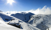 Ski touring in mountains above around Soriska Planina above Bohinjska Bistrica, Slovenia.
